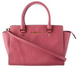 Thumbnail for your product : MICHAEL Michael Kors Saffiano Leather Handle Bag Pink