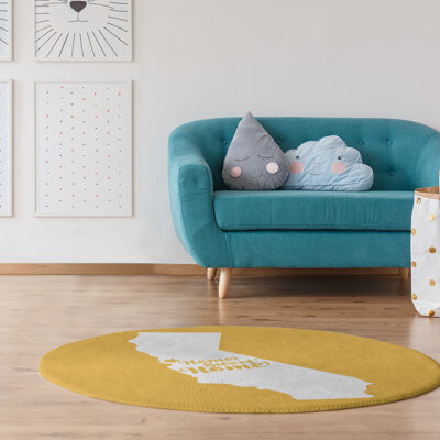 East Urban Home Home Sweet San Jose Poly Chenille Rug