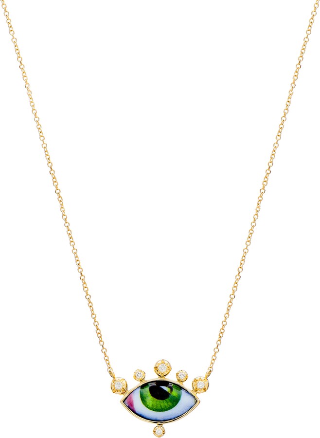 Lito Russe Petit Vert Diamond Pendant Necklace