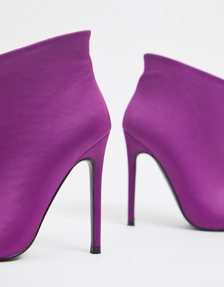ASOS DESIGN Effortless pull on ankle boots in purple