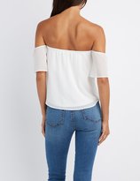 Thumbnail for your product : Charlotte Russe Sweetheart Off-The-Shoulder Top