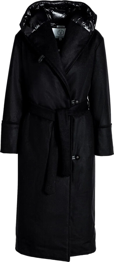 Norwegian Wool Hooded Wrap Coat