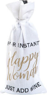 C&F Home Happy Woman Embroidered Wine Bag