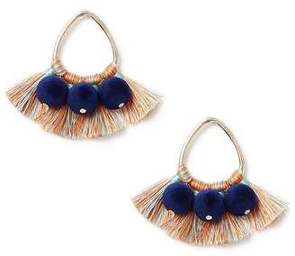 Miss Selfridge Pom fringe tassel earrings