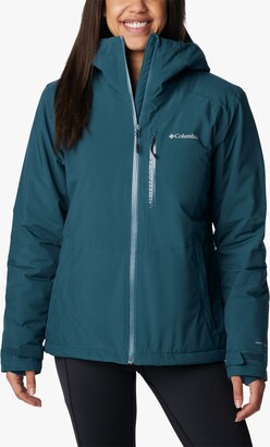 Columbia Lodge Baffled sherpa jacket in burgundy Exclusive at ASOS
