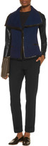 Thumbnail for your product : Vince Leather-trimmed wool-blend bouclé jacket