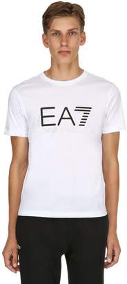 Emporio Armani Ea7 Train Logo Printed Jersey T-Shirt
