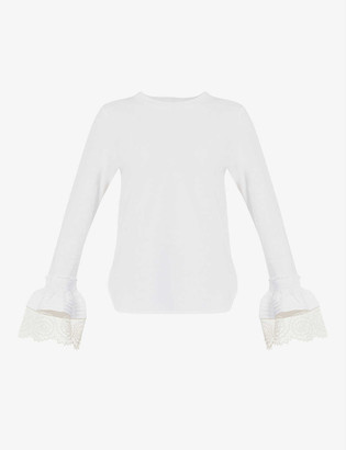 See by Chloe Flared cotton-jersey top