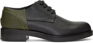 Marni Black and Green Colorblocked Derbys