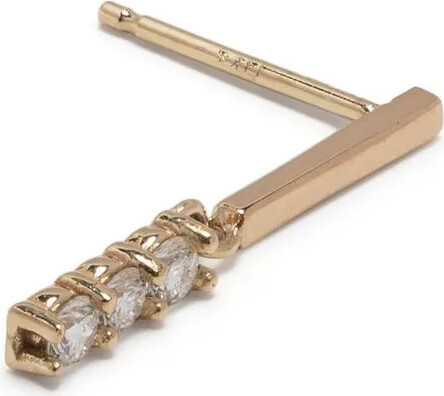 Zoë Chicco 14kt yellow gold Bar diamond drop earrings