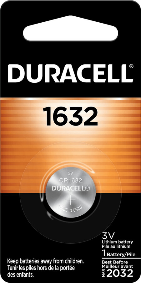 Duracell 1632 3V Lithium Battery for Home Devices, Equivalent to DL1632 and CR1632
