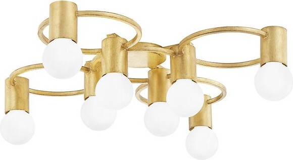 Mitzi Hope Semi-Flushmount Light in Gold Size: 8 light