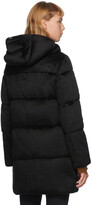 Thumbnail for your product : Herno Black Down Woolfur Zip Up Coat