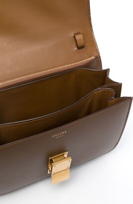 Celine Red Box Leather Medium Classic Box Flap Bag - Yoogi's Closet
