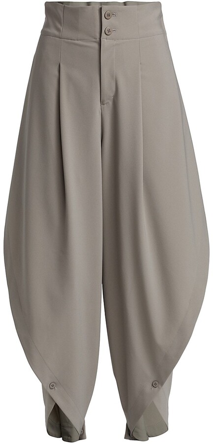 Issey Miyake Round Bottoms Foldover Pants - ShopStyle
