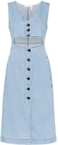 Thumbnail for your product : See by Chloe Cut-Out Denim Midi Dress