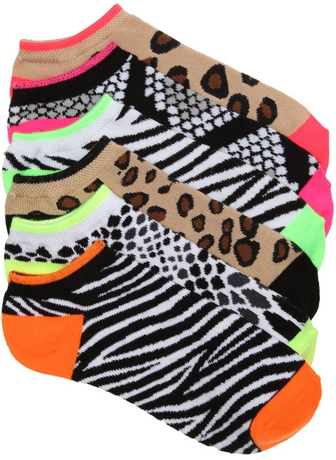 Mix No. 6 Animal Women's No Show Socks - 6 Pack - ShopStyle