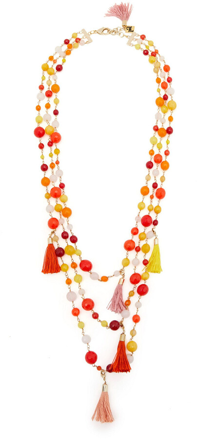 061005 Clemson Tigers Beaded Necklace 12 Gameday Jewelry Orange 