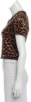 Thumbnail for your product : Christian Dior Leopard Velvet Top