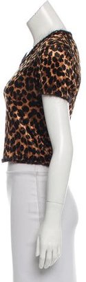 Christian Dior Leopard Velvet Top
