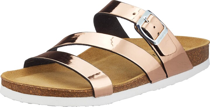 womens sandals rose gold