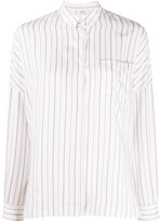 Thumbnail for your product : Peserico Striped Long-Sleeved Blouse