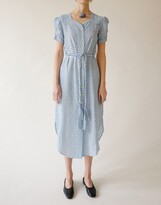 Thumbnail for your product : Madewell Belize Claudia Midi Blue Check Shirt Dress
