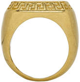 Thumbnail for your product : Versace Gold and Black Varsity Ring