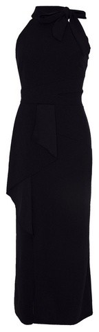 feverfish black bardot dress