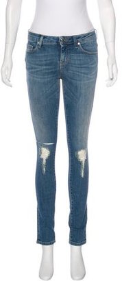 IRO Distressed Mid-Rise Jeans