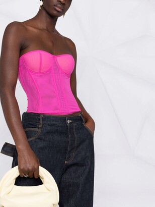 The Andamane Boned-Bodice Strapless Top