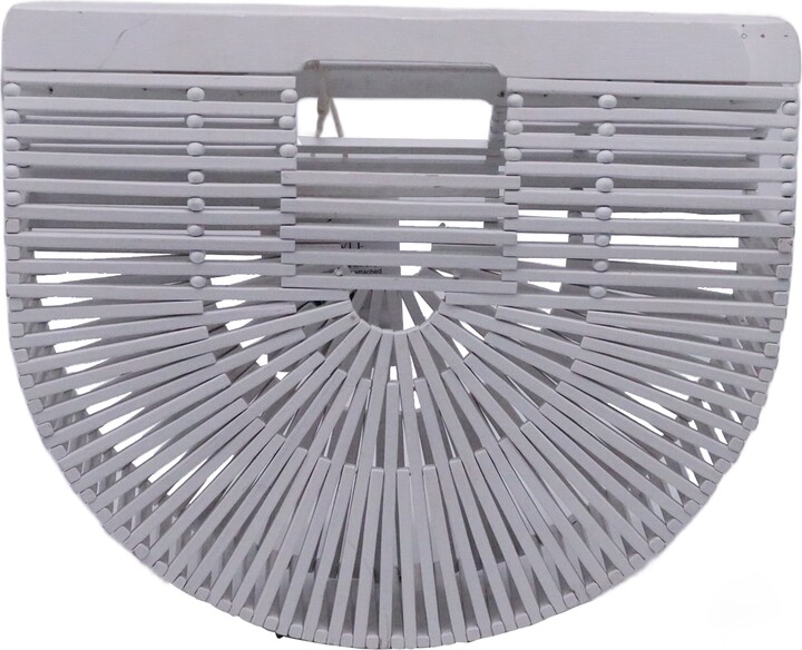 Cult Gaia Small Gaia's Ark Handbag in White Bamboo