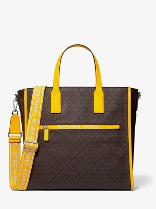 kenly large signature logo tape tote bag
