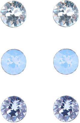 Accessorize Sterling Silver 3x Stud Earrings With Swarovski® Crystals
