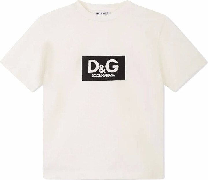 Dolce & Gabbana Children Interlock logo-print cotton T-shirt