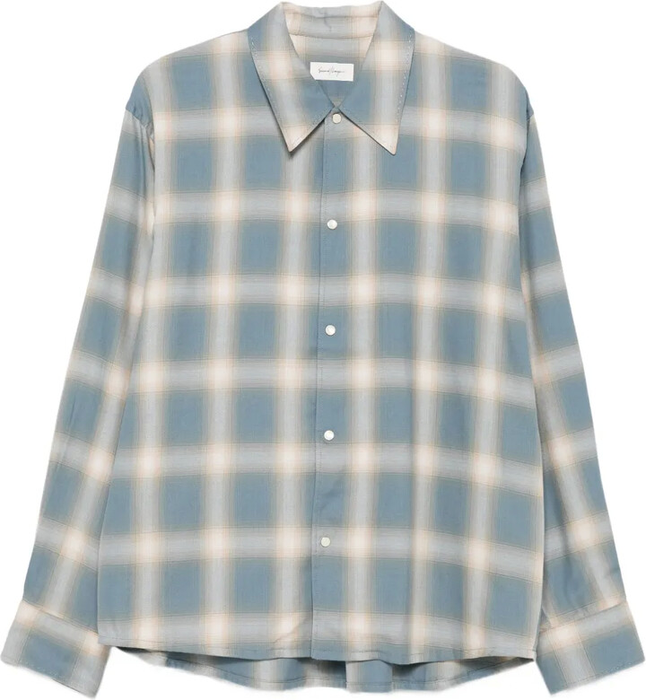 Second/Layer Checked Cotton Shirt
