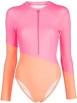 Thumbnail for your product : Cynthia Rowley Nazar two-tone surf suit