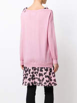 Thumbnail for your product : Moschino Boutique layered sweater and leopard print dress