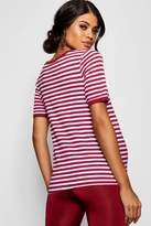 Thumbnail for your product : boohoo Maternity Stripe T Shirt