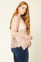 Thumbnail for your product : Forever 21 FOREVER 21+ Plus Size Lace Bell-Sleeve Top