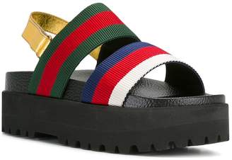 Gucci Web platform sandals