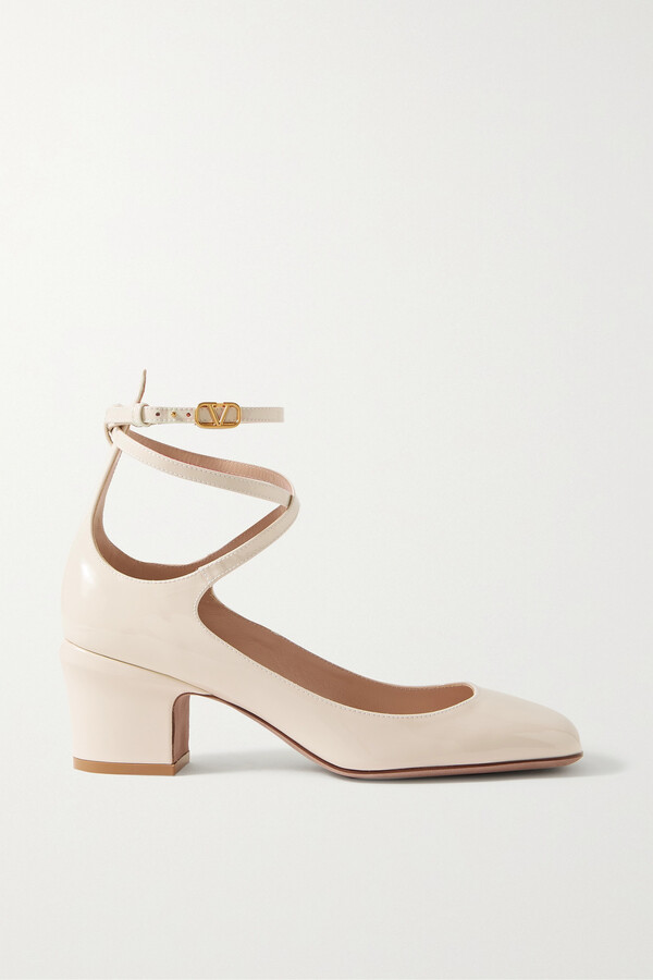 Ivory Leather Pumps | ShopStyle