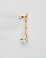 Thumbnail for your product : True Decadence 2 Pack Rose Gold Leaf Ear Climbers