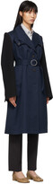 Thumbnail for your product : Maison Margiela Navy & Black Cotton Twill Trench Coat