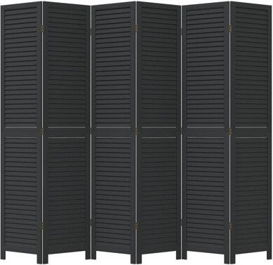 VidaXL Room Divider 6 Panels Solid Wood Paulownia