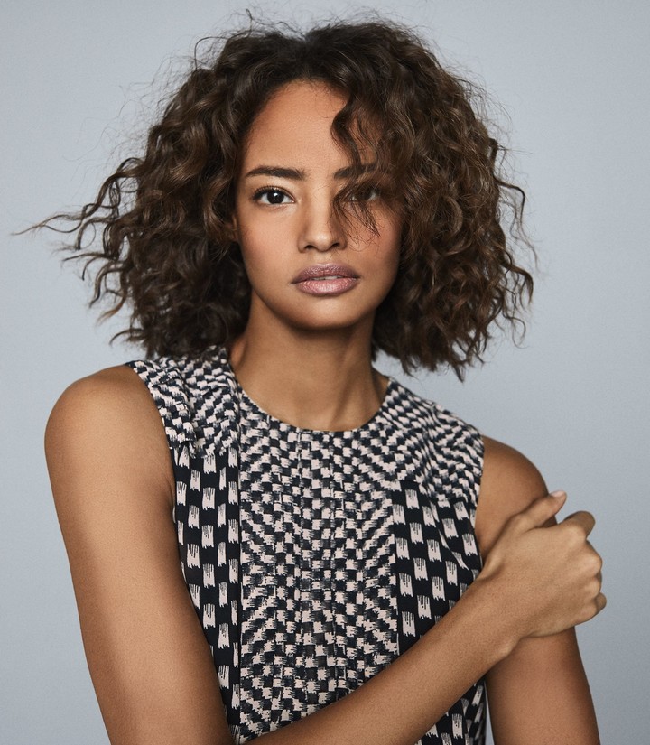 Reiss NANCY PRINTED DAY DRESS Black/White - ShopStyle