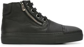 Rocco P. zipped hi-top sneakers - women - Leather/rubber - 37
