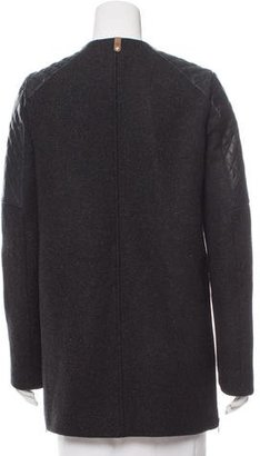 Mackage Leather-Accented Wool Coat