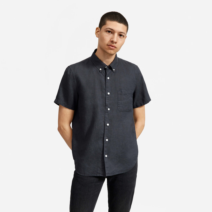 Everlane The Linen Short-Sleeve Standard Fit Shirt - ShopStyle