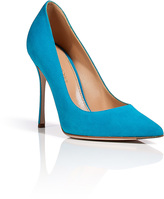 Thumbnail for your product : Sergio Rossi Suede Pointed Toe Pumps in Turquoise
